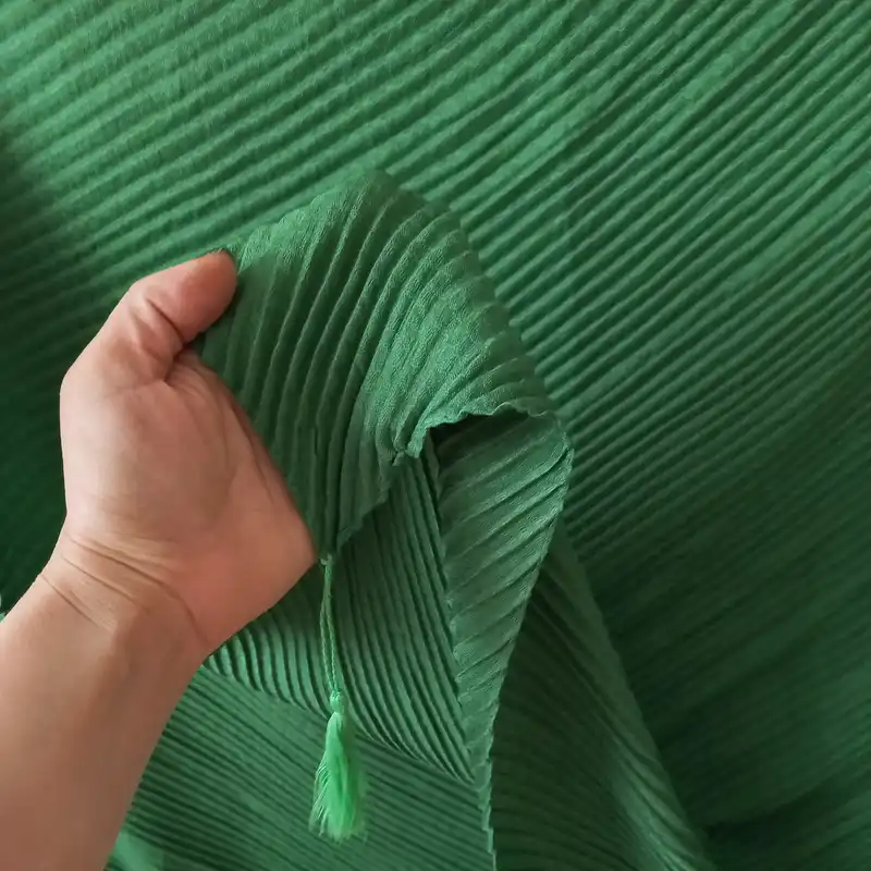 شال زنانه مدل پلیسه قواره منگوله دار