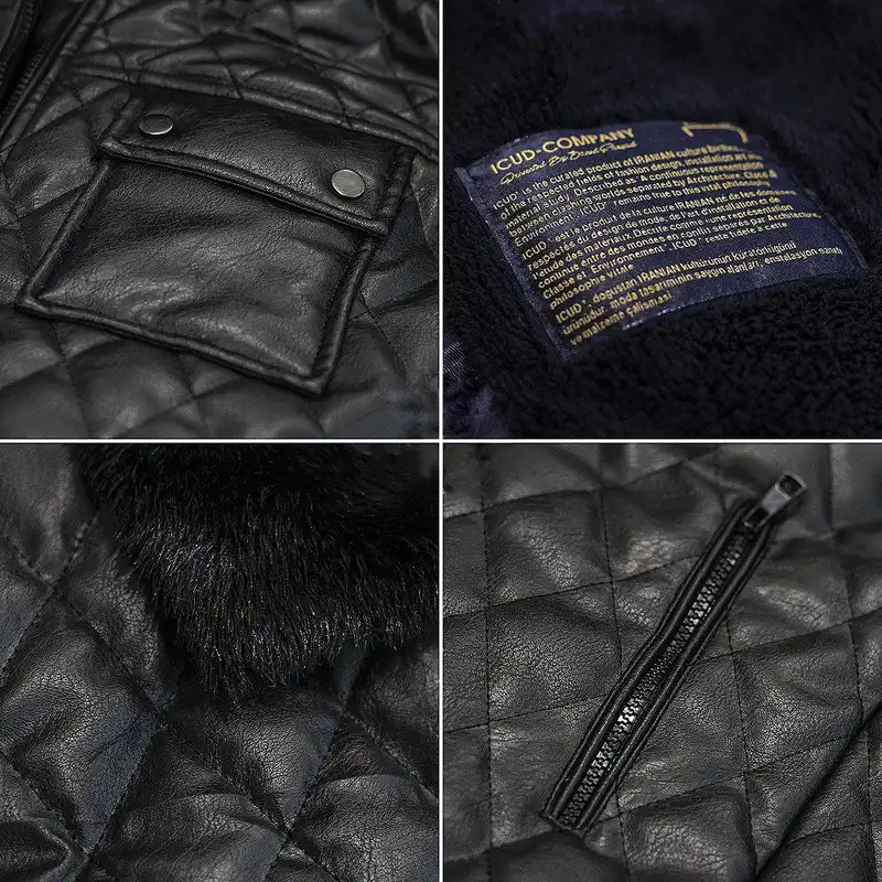 کت چرم مردانه مدل چرم لوزی