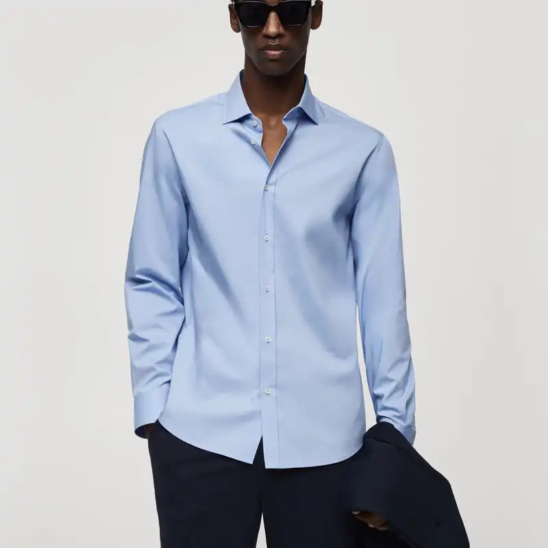 پیراهن آستین بلند مردانه مانگو مدل SB450PAL