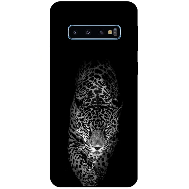 کاور مگافون طرح پلنگ مدل 1879 مناسب برای گوشی موبایل سامسونگ Galaxy S10 Plus  