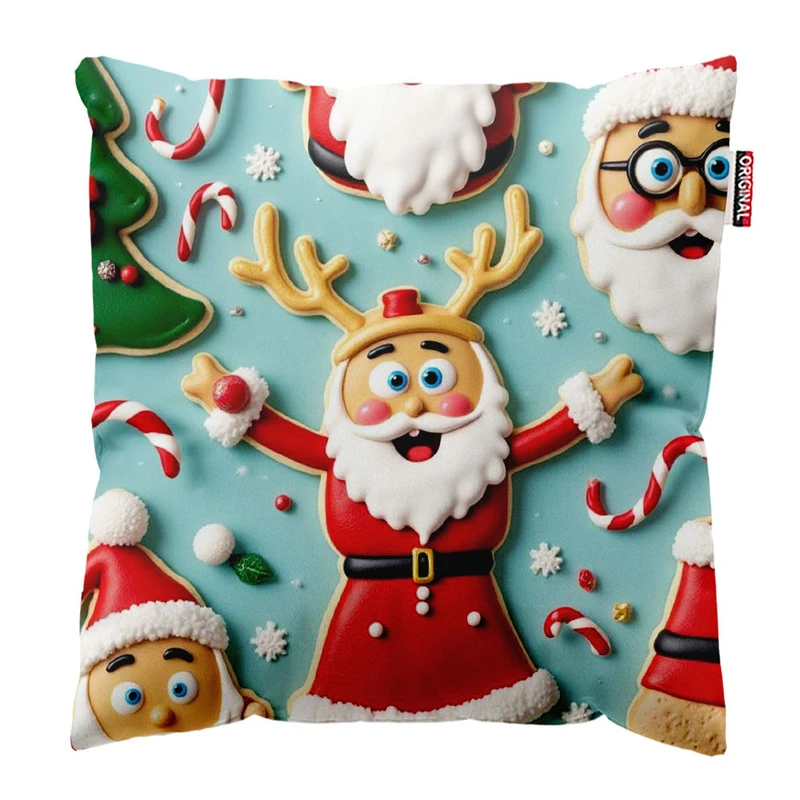 کوسن پاد آفرین طرح بابانوئل کریسمس کد 2613 سایز 30*30 سانتی متر