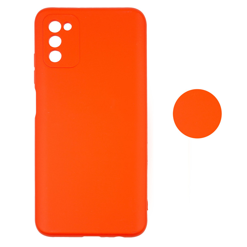 کاور مدل سیلیکونی مناسب برای گوشی موبایل سامسونگ Galaxy A02S / M02S / A03S به همراه پاپ سوکت