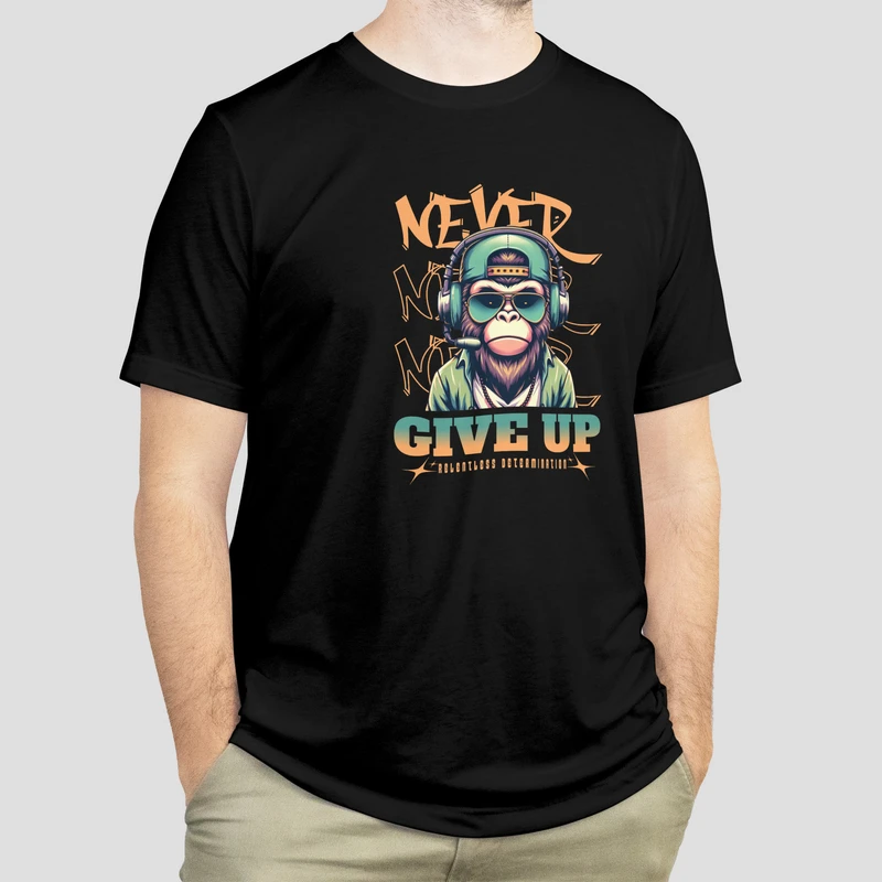 تی‌شرت آستین کوتاه مردانه مدل Never Give Up کد b0113