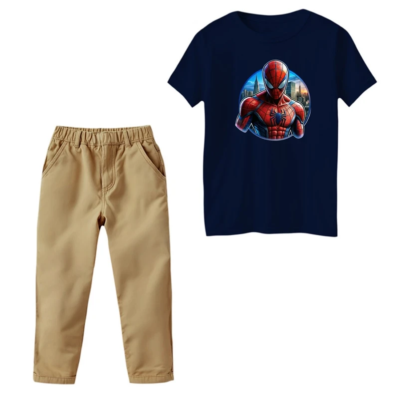 ست تی‌شرت و شلوار پسرانه مدل اسپایدرمن کد 01