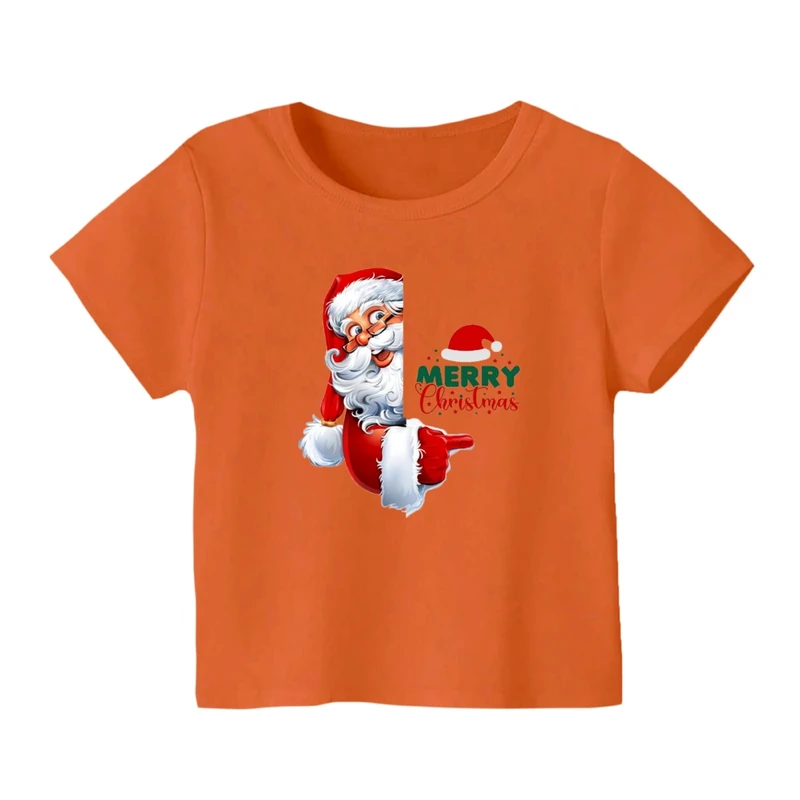 تی شرت آستین کوتاه بچگانه مدل بابانوئل کریسمس کد 5
