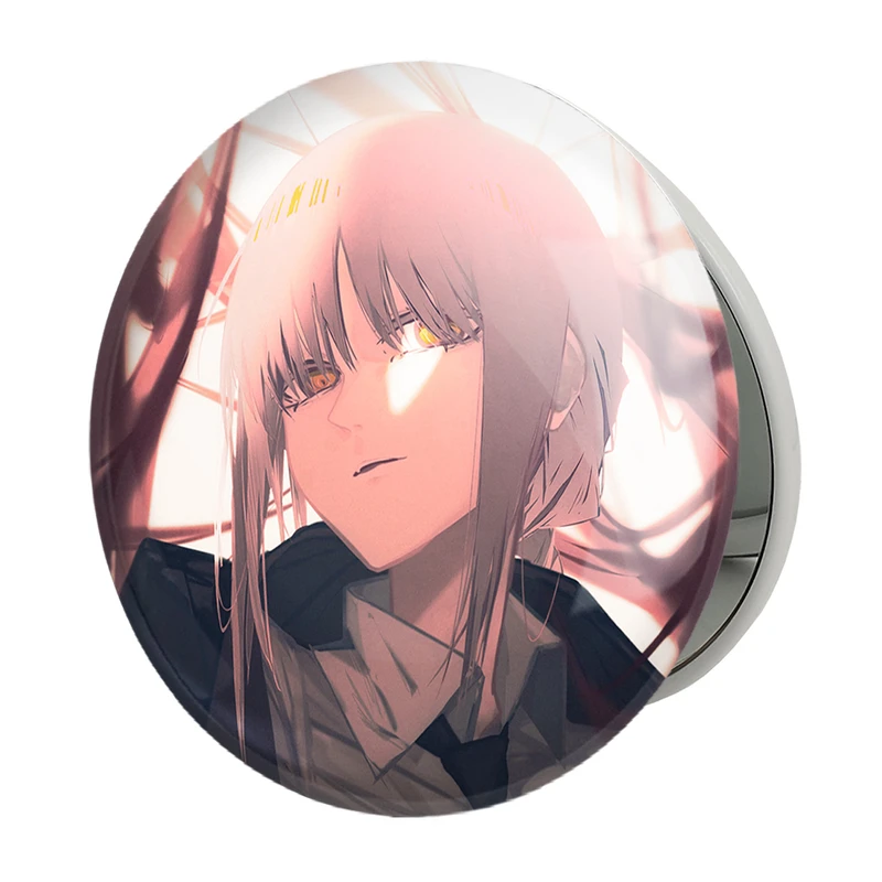 آینه جیبی خندالو طرح ماکیما انیمه مرد اره ای Chainsaw Man مدل تاشو کد 17871 