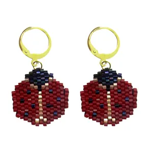 گوشواره دخترانه طرح کفشدوزک کد A200-597