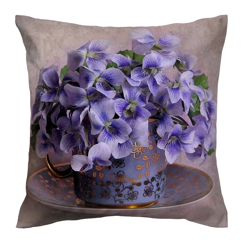 کاور کوسن مدل گل دورو طرح دار کد 9786