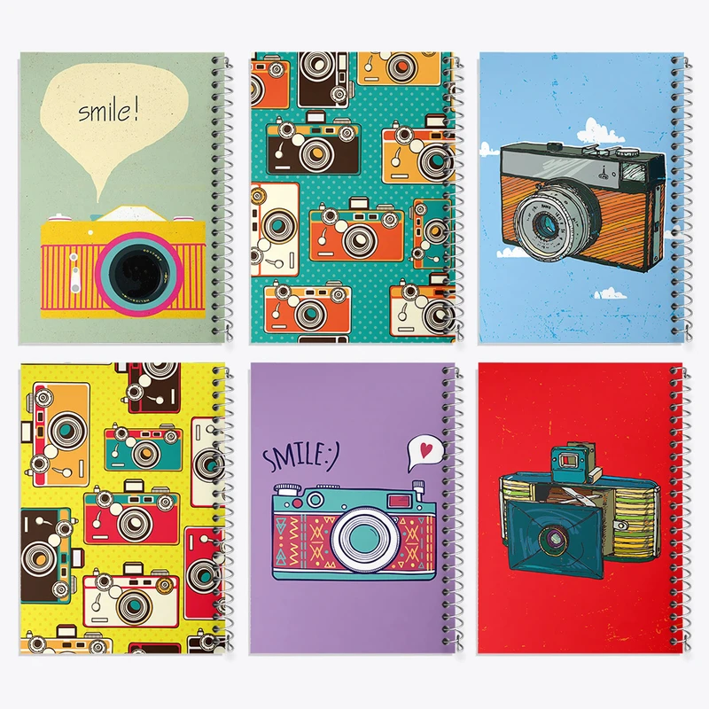 دفتر نقاشی 50 برگ خندالو طرح دوربین عکاسی کد 229 مجموعه 6 عددی