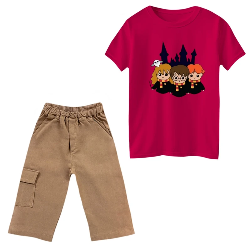 ست تی‌شرت و شلوارک پسرانه مدل هری پاتر کد 7