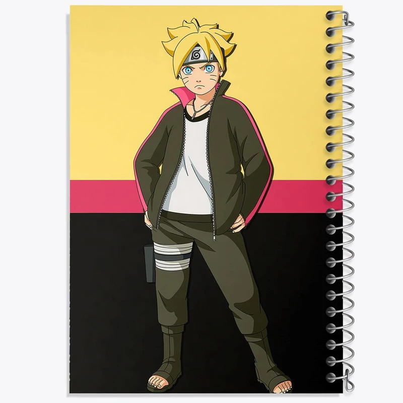 دفتر مشق 50 برگ خندالو مدل بوروتو اوزوماکی انیمه بوروتو Boruto کد 15759