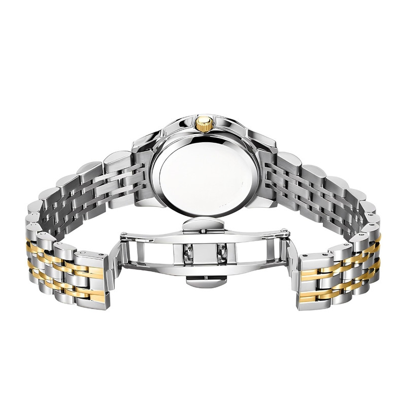 ست ساعت مچی عقربه‌ای  زنانه و مردانه مدل کوارتز دی دیت بند استیل کد 04