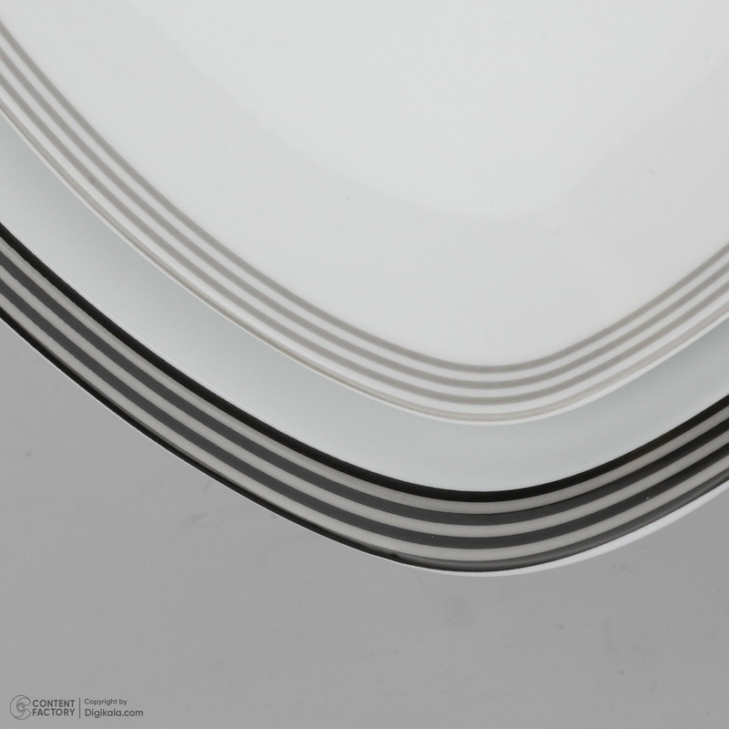 سرویس غذاخوری 27 پارچه 6 نفر چینی زرین ایران مدل وگاس اوریت سری کواترو درجه عالی