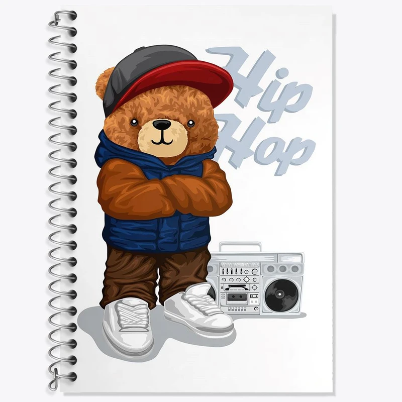 دفتر زبان 50 برگ خندالو مدل سه خط طرح تدی Teddy کد 26139