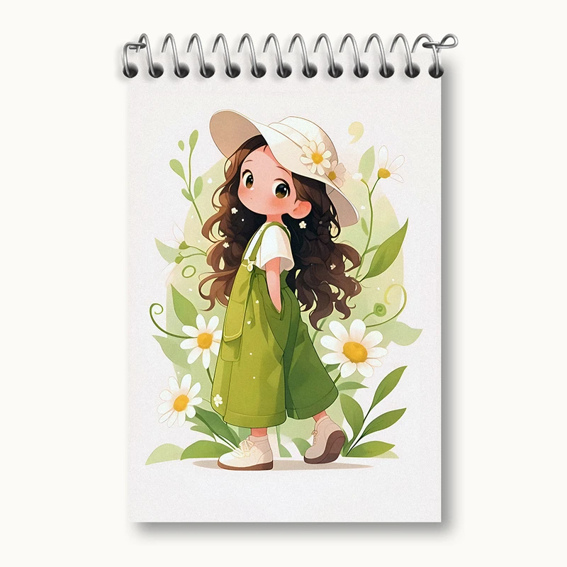 دفتر یادداشت 50 برگ خندالو طرح دخترانه کیوت کد N3842