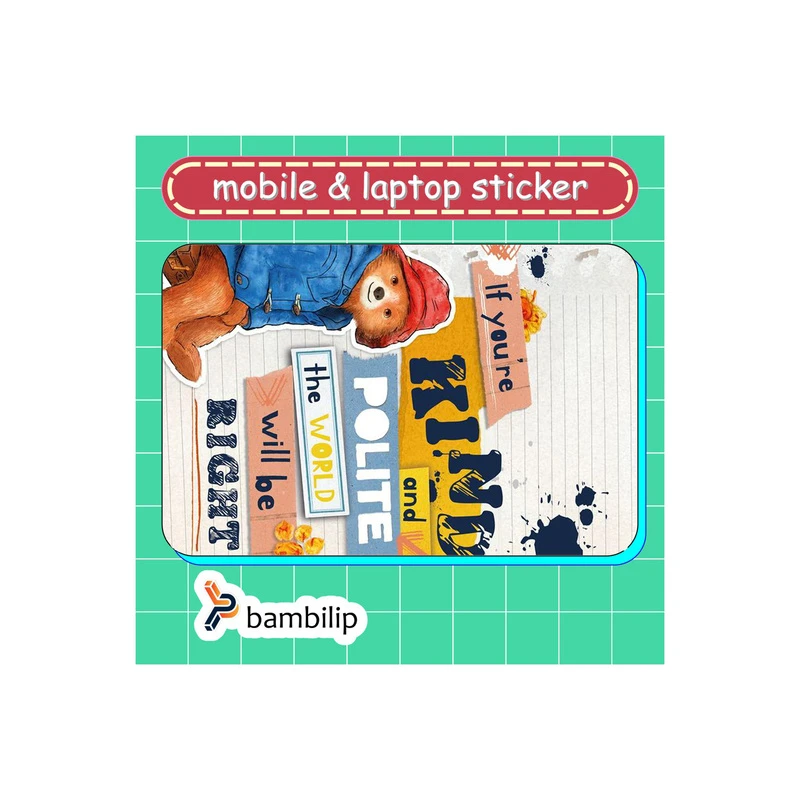 استیکر بامبیلیپ مدل کارت عابر طرح انیمیشن پدینگتون  کد 5680465