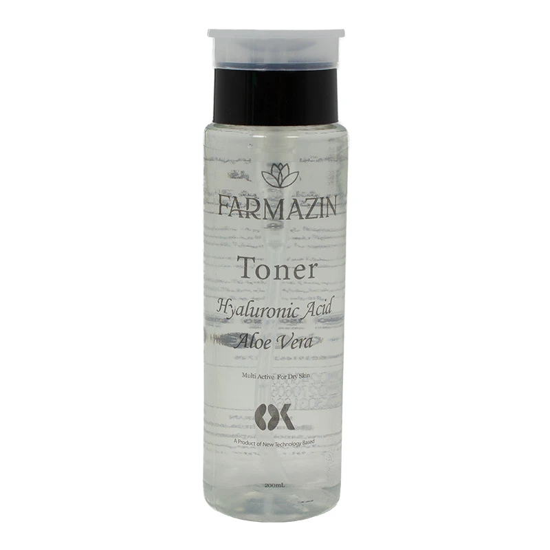 تونر پاک کننده صورت فارمازین مدل عصاره آلوئه ورا مناسب برای پوست خشک حجم 200 میلی لیتر