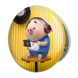 آینه جیبی خندالو طرح بچه خوک مدل تاشو کد 2963 