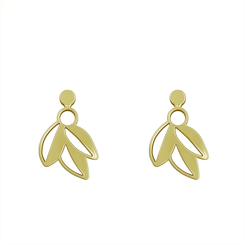 گوشواره طلا 18 عیار زنانه مدوپد مدل گل کد GA1-11040 -  - 2