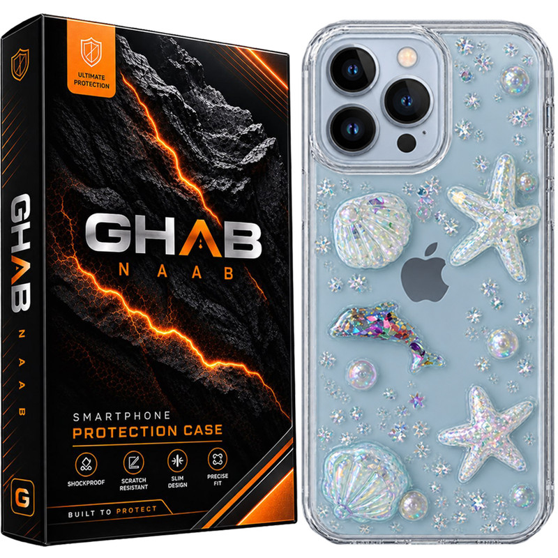 کاور قاب ناب مدل صدف و ستاره دریایی مناسب برای گوشی موبایل اپل IPhone 16 Pro Max