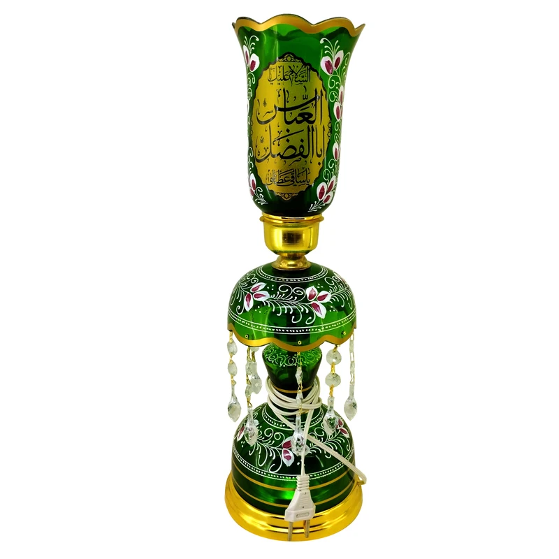 شمعدان مدل لاله طرح السلام علیک یا اباالفضل العباس یا ساقی عطاشا کد 102793