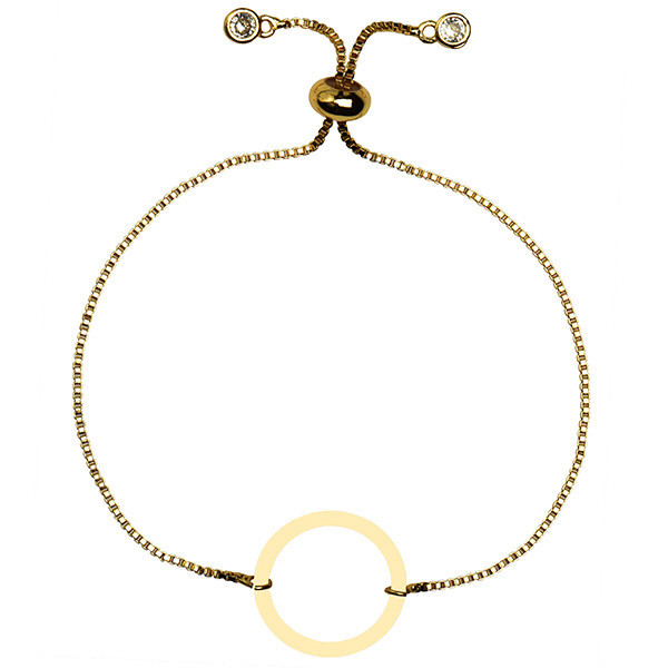 دستبند طلا 18 عیار زنانه الن نار مدل دايره کد ELN1587