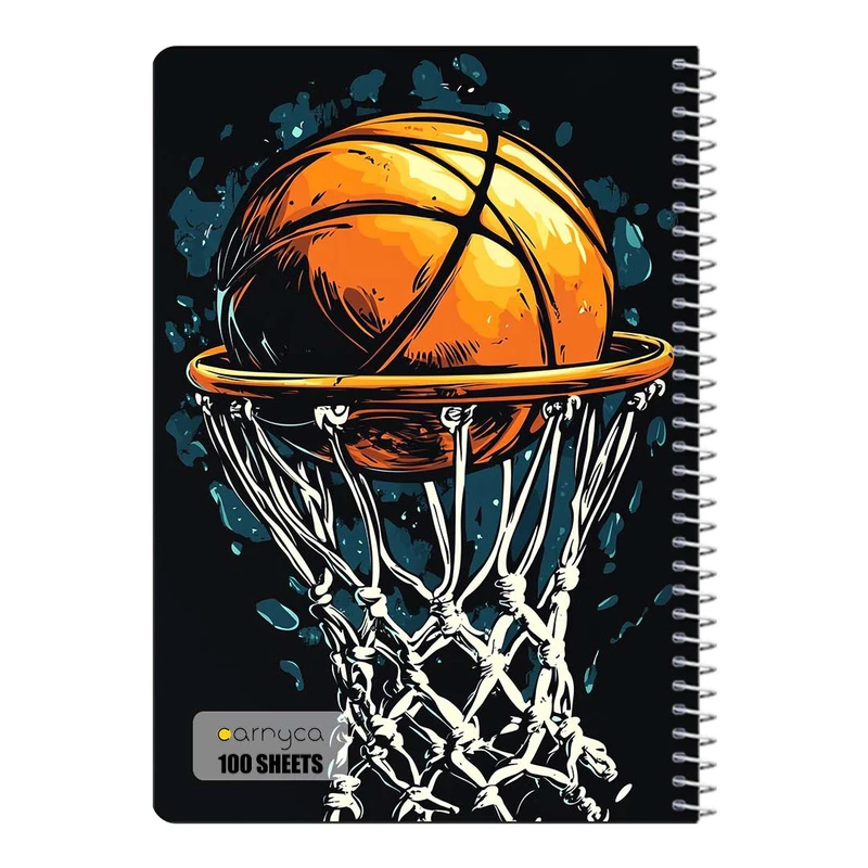 دفتر مشق 100 برگ سیمی کارنیکا طرح عاشق بسکتبال Basketball Lover کد 58524