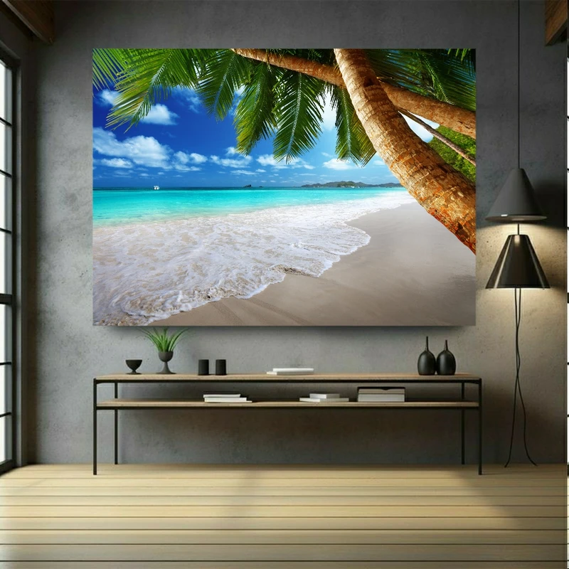 پوستر پارچه ای طرح ساحل آرامش کد BK1490