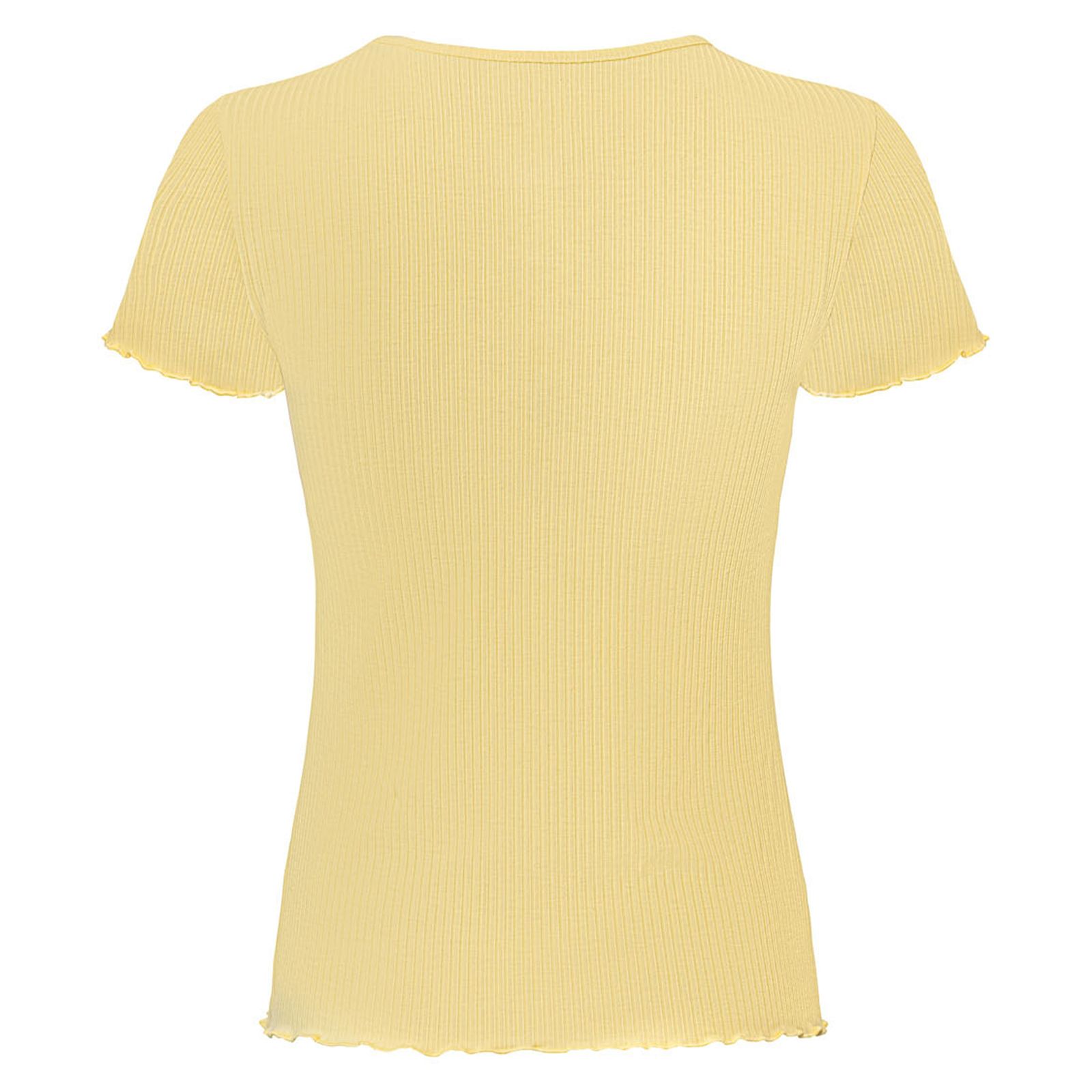 تی شرت آستین کوتاه زنانه اسمارا مدل کبریتی رنگ زرد -  - 2