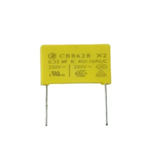 خازن پلی استر 0.33 میکرو فاراد مدل  CBB62B بسته 10 عددی