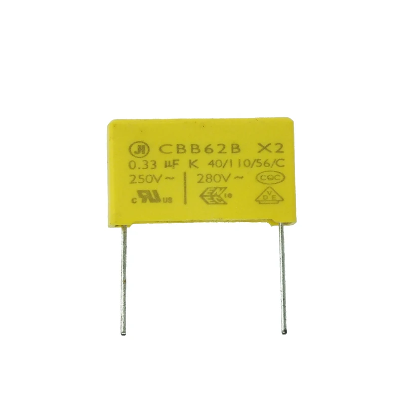 خازن پلی استر 0.33 میکرو فاراد مدل  CBB62B بسته 10 عددی