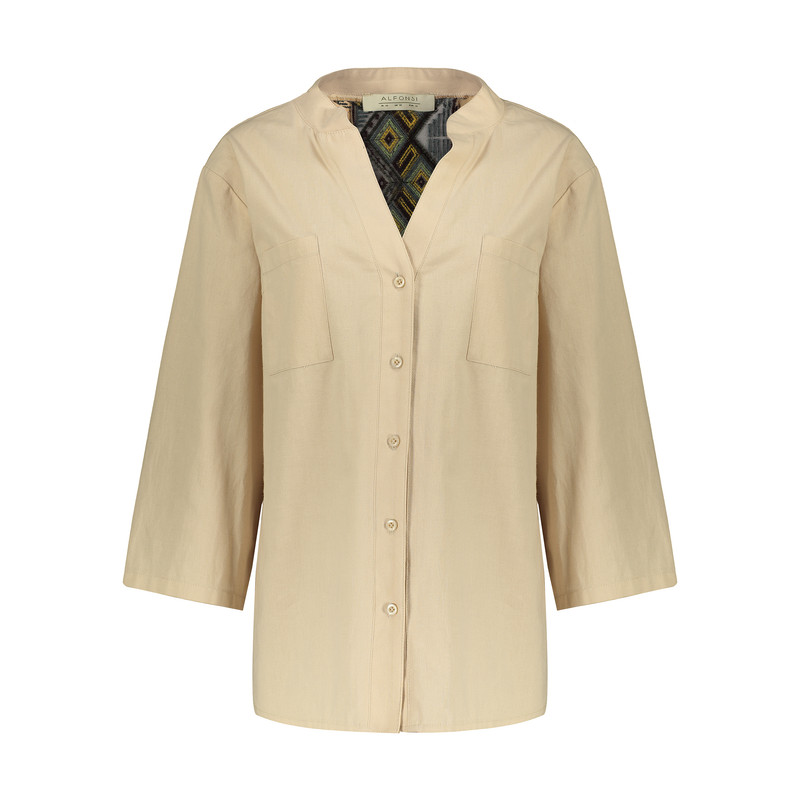 مانتو زنانه آلفونسی مدل W2130001SH-CREAM