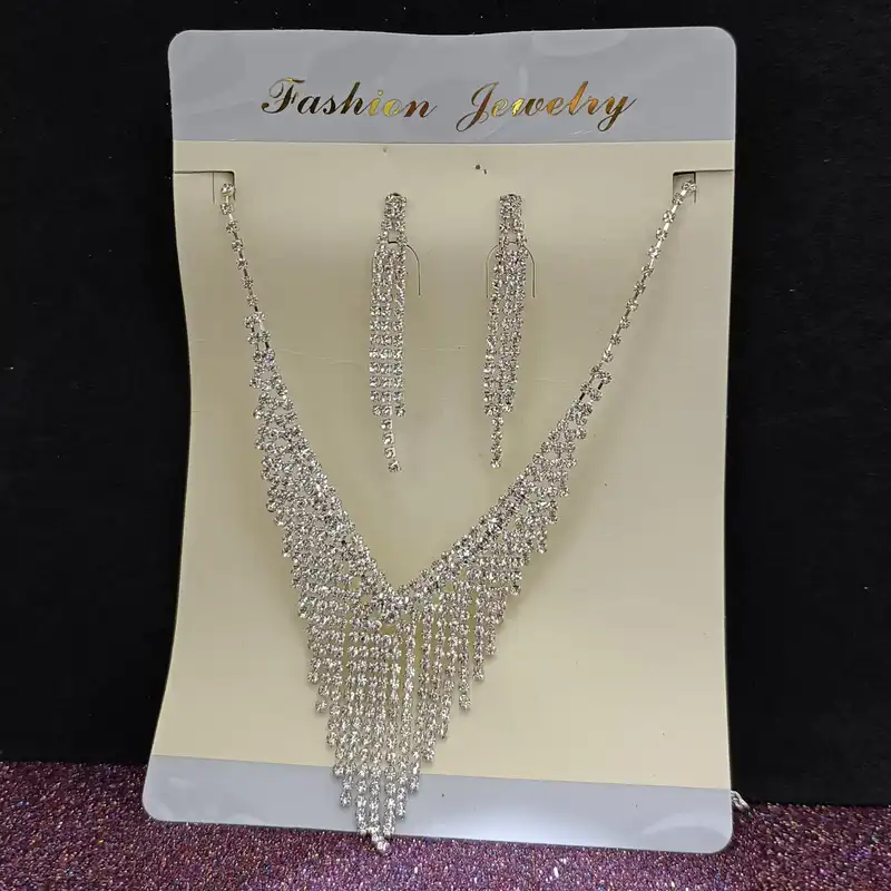 نیم ست زنانه فشن جویلری مدل جواهری کد RKH_1766