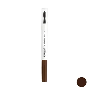 مداد ابرو پریما مدل براش دار شماره 02 رنگ قهوه ای تیره