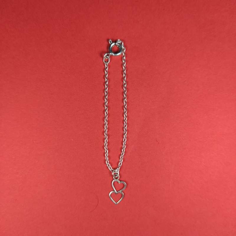 آویز ساعت نقره زنانه مدل دو قلب آویز ساعت نقره زنانه مدل دو قلب