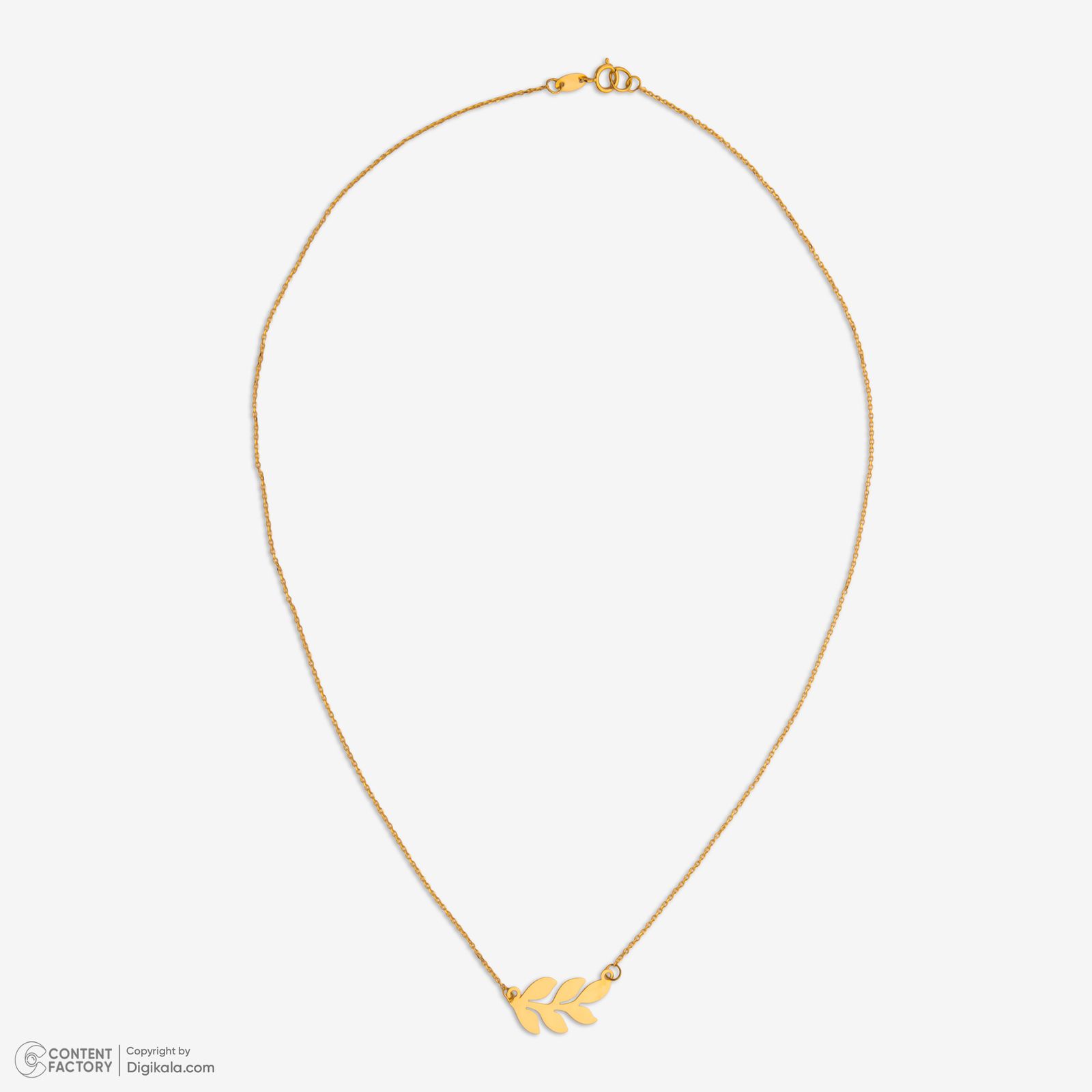 گردنبند طلا 18 عیار زنانه با زنجیر حلقه‌ای (فلامینگو) مایا ماهک مدل MM2175 -  - 3