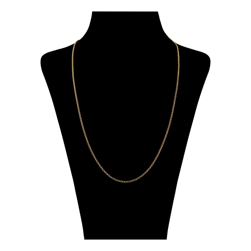 زنجیر طلا 18 عیار زنانه تاج طرح رولو مدل 1139