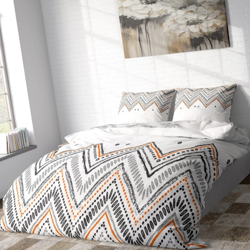 سرویس خواب 2 نفر 6 تکه مدل زیگ زاگ رنگی کد 1117