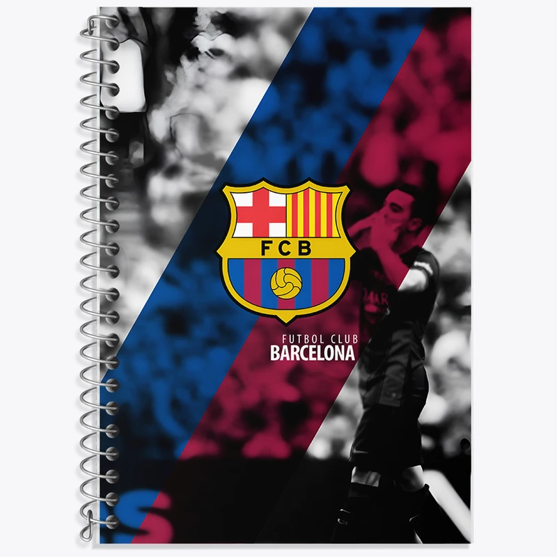 دفتر زبان 50 برگ خندالو مدل دو خط طرح بارسلونا (Barcelona) کد F6903