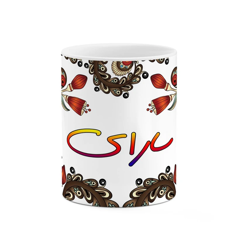 ماگ کاکتی مدل اسم سارای طرح سنتی گل و بته کد mgh45484