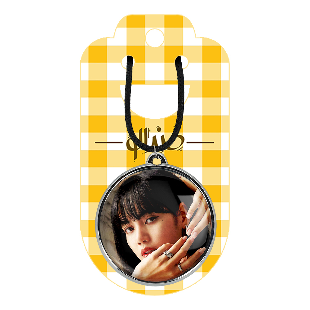 گردنبند خندالو مدل لیسا بلک پینک کد 1425214256