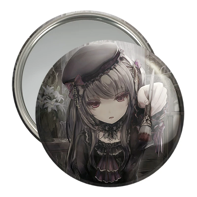 آینه جیبی خندالو مدل دختر انیمه ای  کد 18057