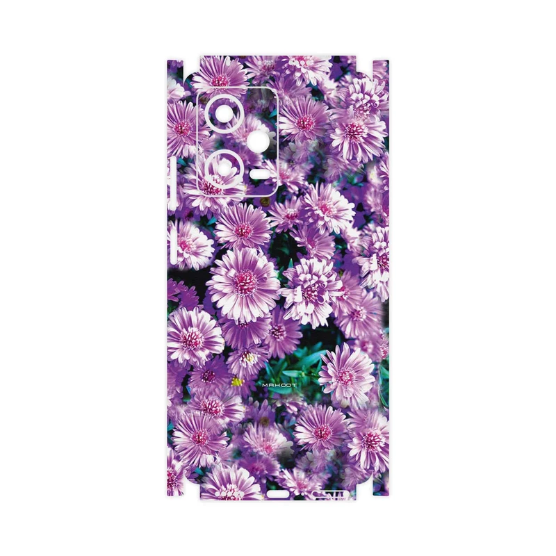برچسب پوششی ماهوت مدل Purple_Flower-FullSkin مناسب برای گوشی موبایل شیائومی Redmi Note 12 Pro 5G