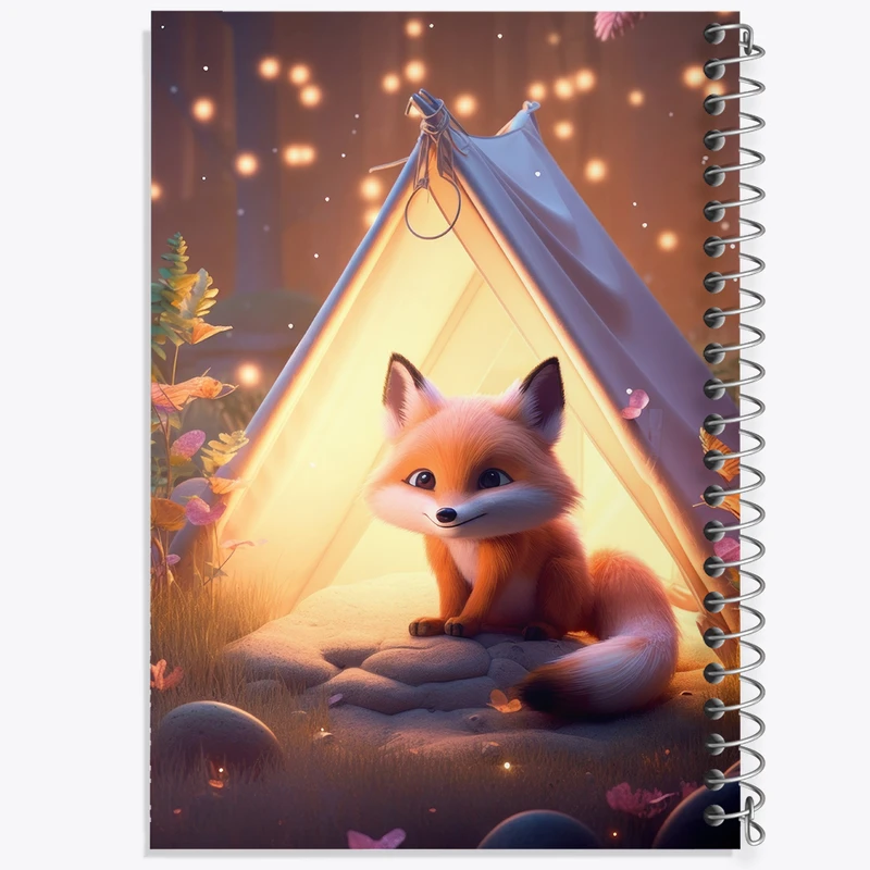 دفتر مشق 100 برگ خندالو طرح روباه کیوت کد N2274