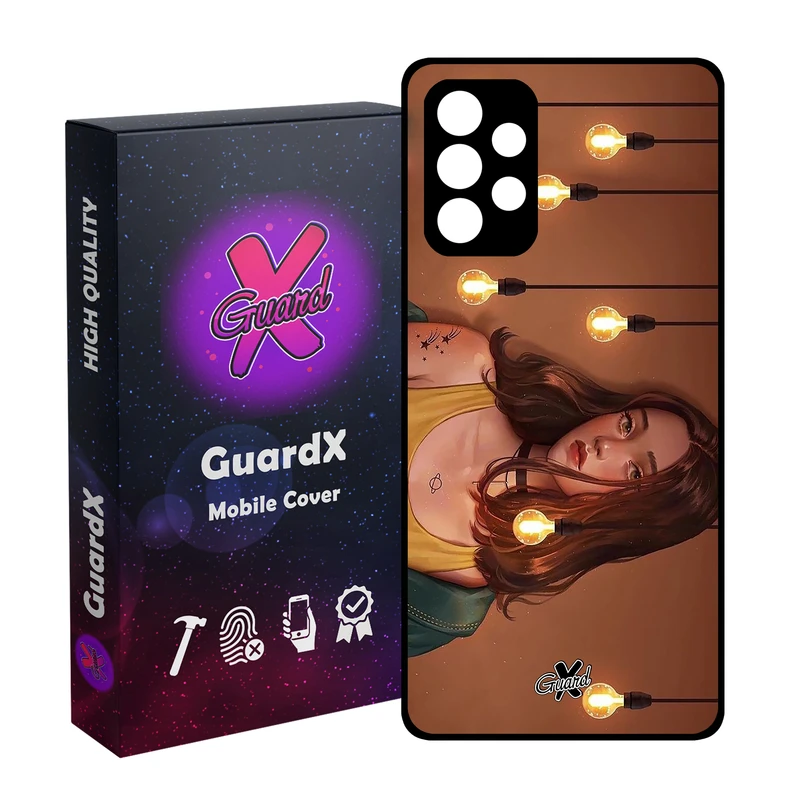 کاور گارد ایکس طرح Girl مدل Glass10034 مناسب برای گوشی موبایل سامسونگ Galaxy A73