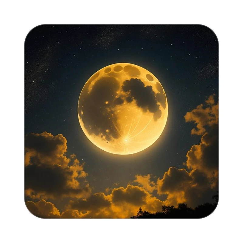 زیر لیوانی کاکتی طرح ماه و ستاره مدل mp52857