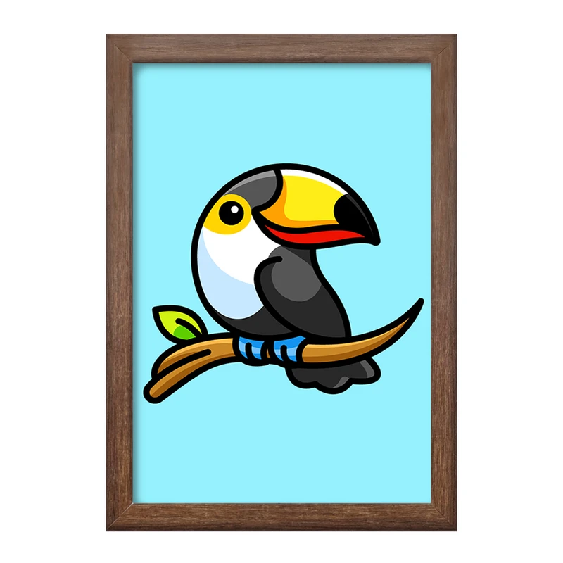 تابلو خندالو طرح حیوانات بامزه توکان کد 28208