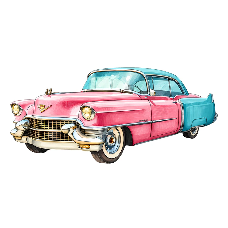 استیکر پارچه و لباس پاد آفرین مدل ماشین کلاسیک کد S5554