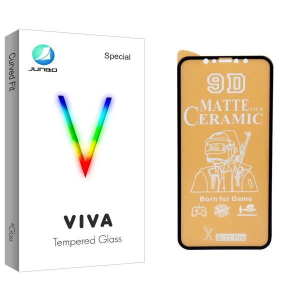 محافظ صفحه نمایش سرامیکی مات جانبو مدل Viva Glass مناسب برای گوشی موبایل اپل iphone11PRO / X/XS