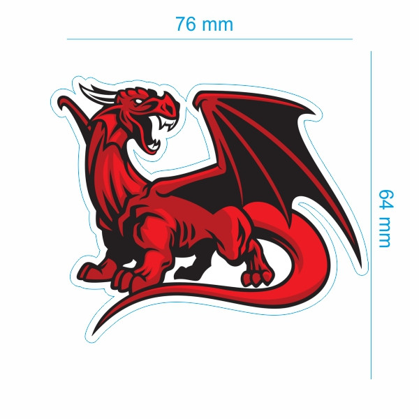 برچسب بدنه موتور سیکلت طرح اژدها کد 160